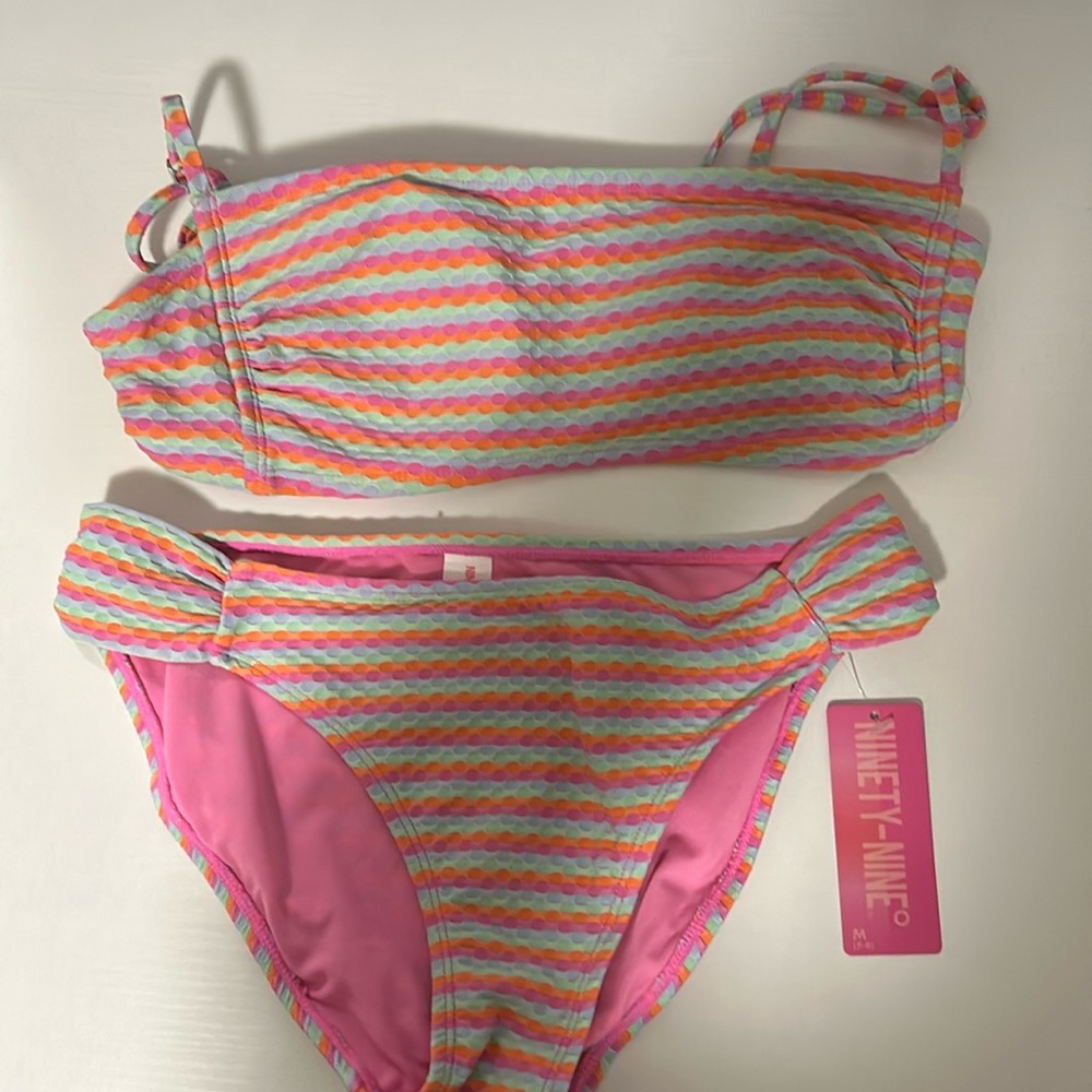Colorful Striped Bikini Set